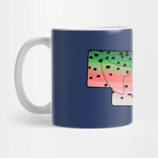 Rainbow Trout Fly Fish Nebraska State Map Fly Fishing Fisherman Gifts Mug